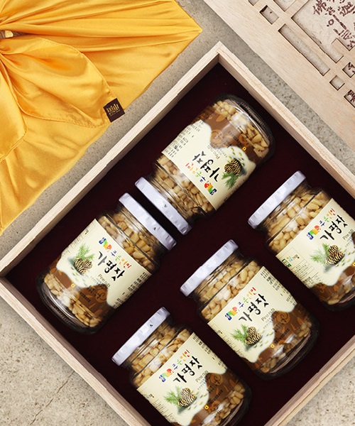 가평잣 오한 선물세트(140g×5개입+보자기포장)